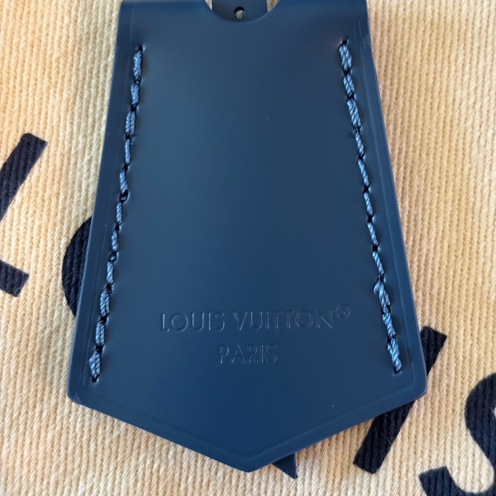LOUIS VUITTON 💙 AUTHENTIC Blue Cowhide Clochette key Bell - Picture 7 of 11